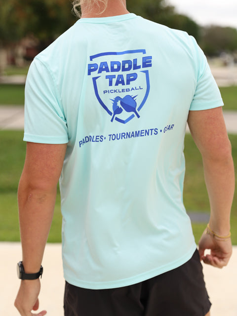 Men’s Short Sleeve Performance Paddle Tap Pickleball T-Shirt Seagrass