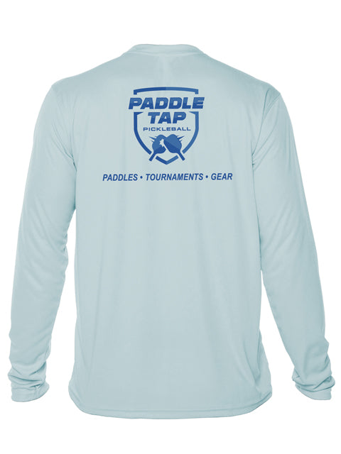 Men’s Long Sleeve Performance Paddle Tap Pickleball T-Shirt Arctic Blue