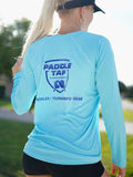 Women’s Long Sleeve Performance Paddle Tap Pickleball T-Shirt Colors Teal