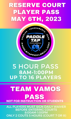 League Play Reserve Player Pass 5 Hour May 6th, 2 Court Rental