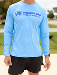 Men’s Long Sleeve Performance Paddle Tap Pickleball T-Shirt Columbia Blue