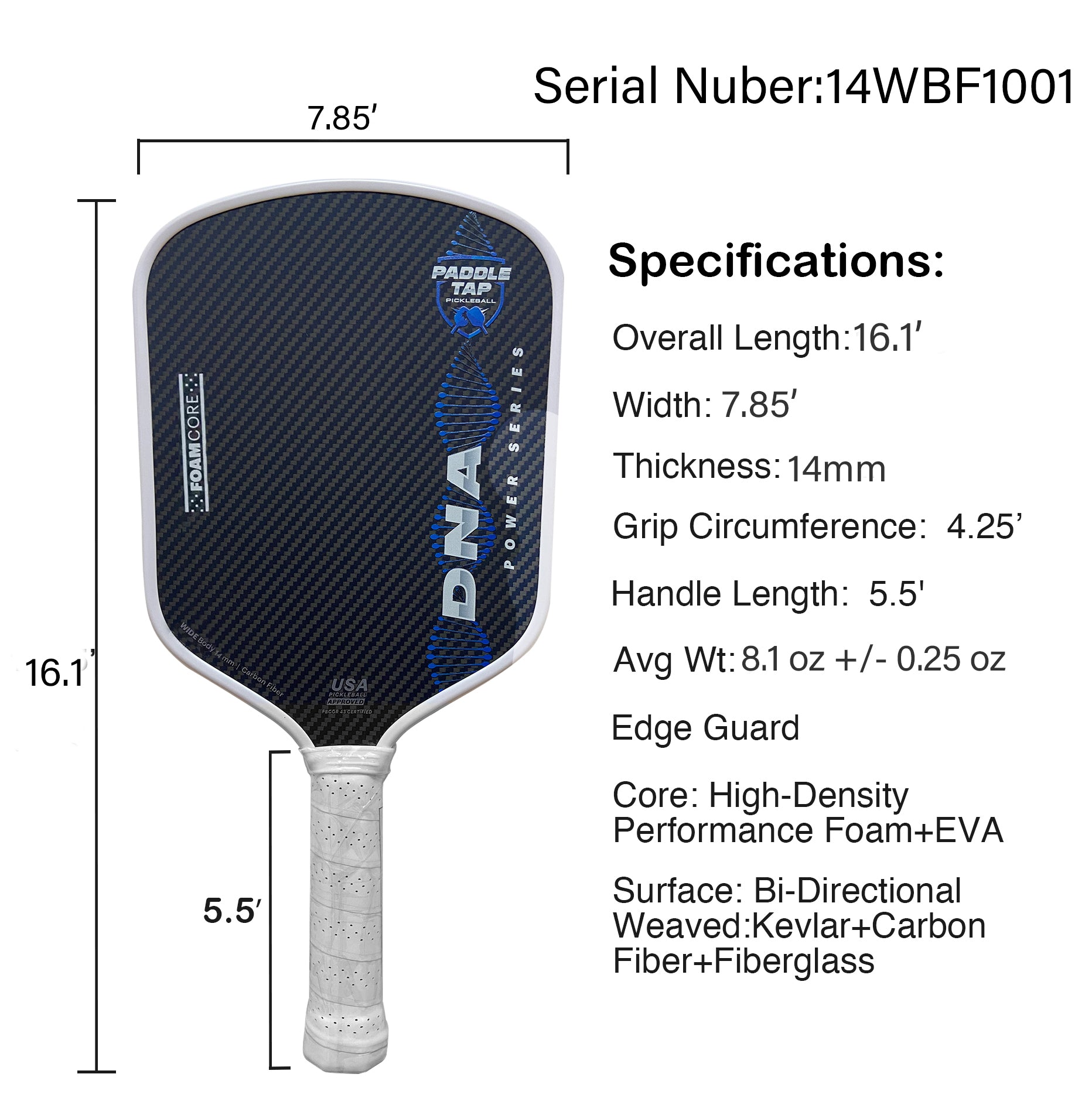 DEMO DEMO DNA Power Series Foam Core Wide Body 14mm (Now shipping)