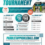 INDOOR Pickleball Tournament March 15th-16th $7,000 Prize Pool Money!