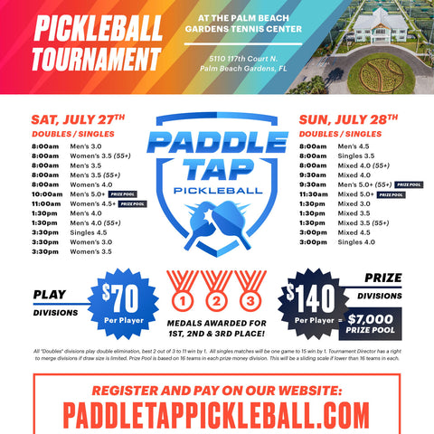 July 27th-28th - Palm Beach Gardens $7,000 in Prize Pool Money