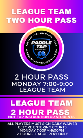 Private Monday League Team Pass 2 Hour (Private League Play Only)