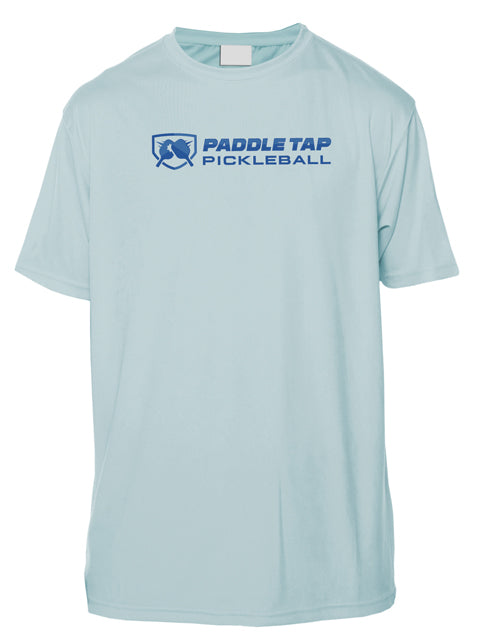 Men’s Short Sleeve Performance Paddle Tap Pickleball T-Shirt Arctic Blue