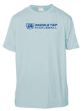 Men’s Short Sleeve Performance Paddle Tap Pickleball T-Shirt Arctic Blue
