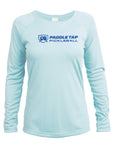 Women’s Long Sleeve Performance Paddle Tap Pickleball T-Shirt Colors Arctic Blue