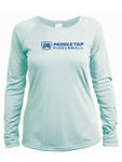 Women’s Long Sleeve Performance Paddle Tap Pickleball T-Shirt Seagrass