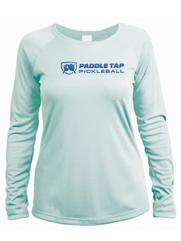 Women's Long Sleeve Performance Paddle Tap Pickleball T-Shirt